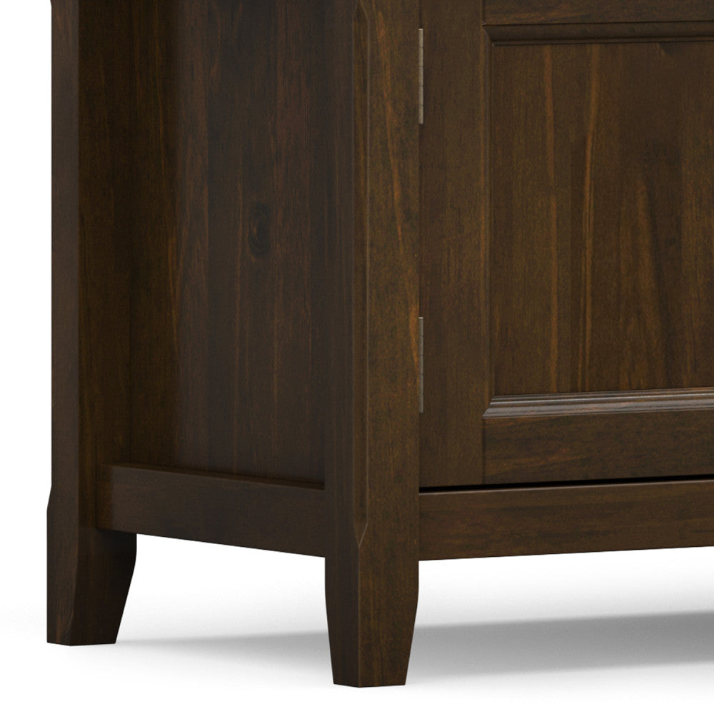 Burlington 72 Inch Wide Solid Wood Low TV Stand in Mahogany