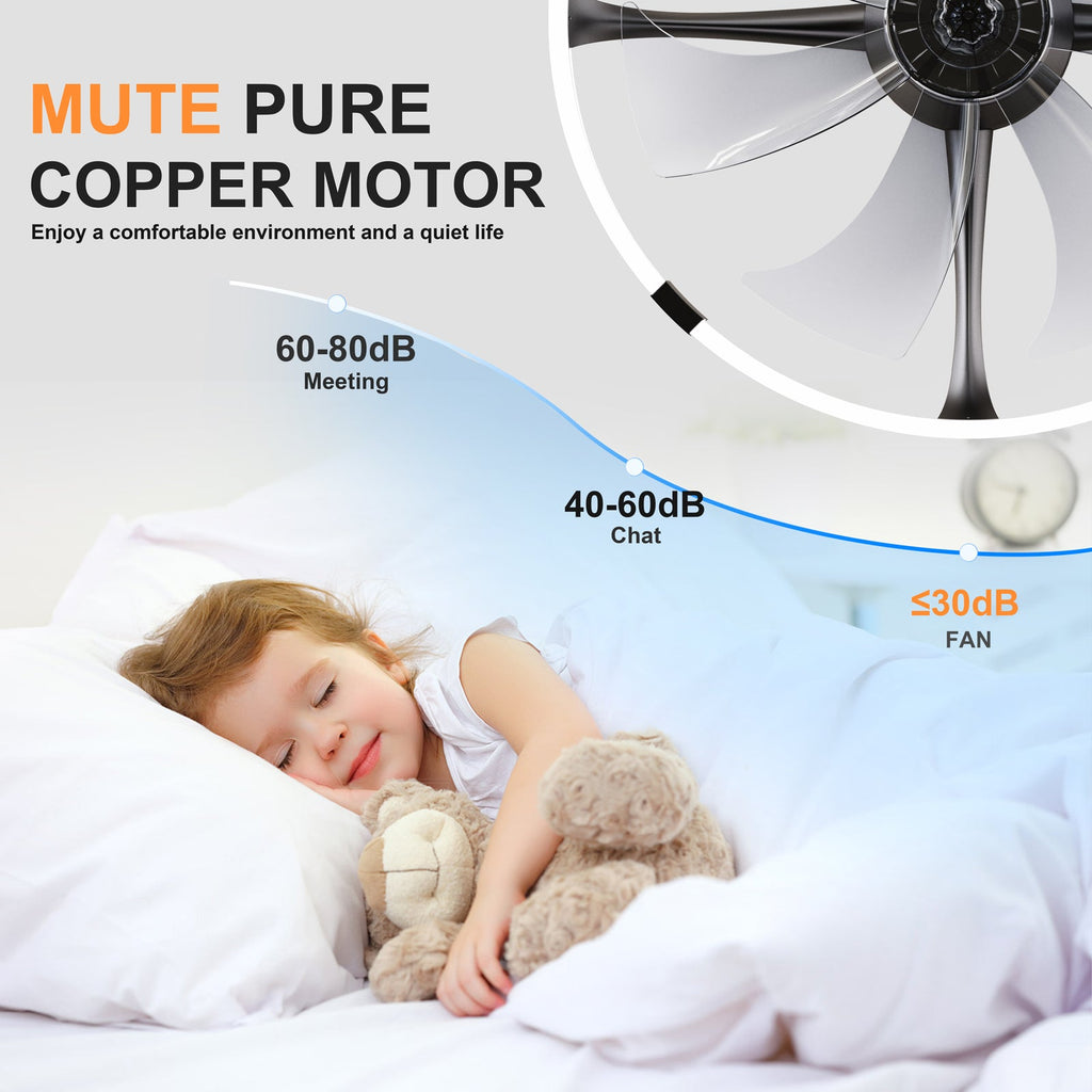 23.6'' LED Ceiling Fan Light Remote DC Motor