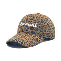 Retro Leopard-print Embroidered Baseball Cap Washed And Distressed
