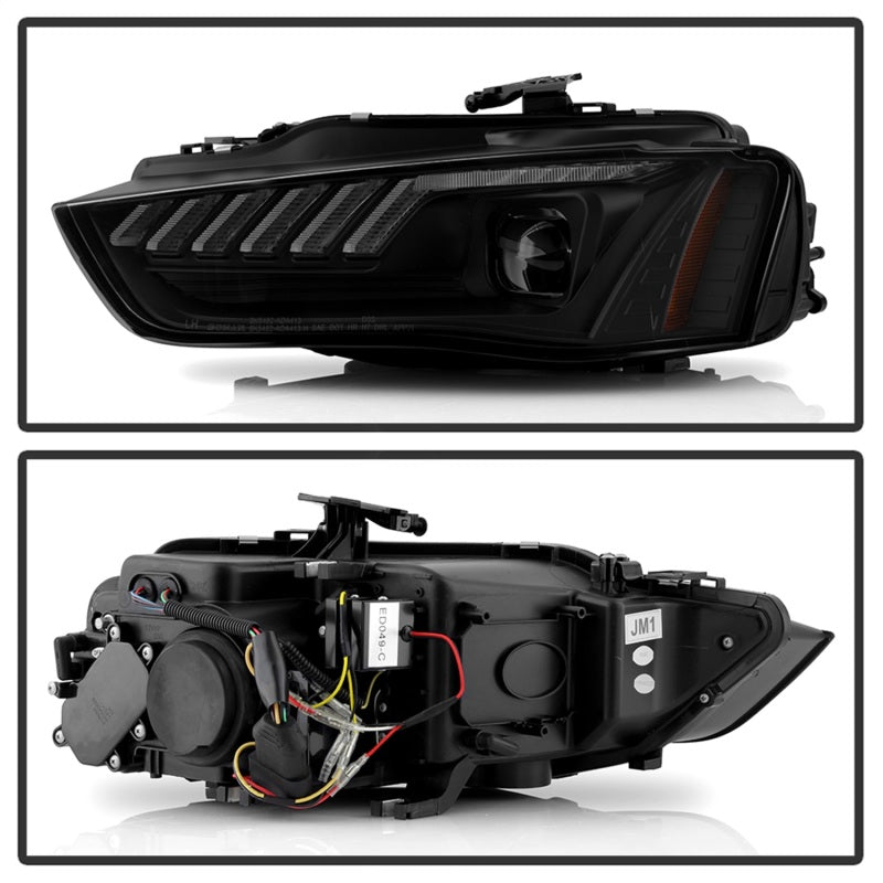 Spyder 13-16 Audi A4/S4 Halogen Model Only High-Power LED Headlights - Black PRO-YD-AA413HALAP-BK 5088345