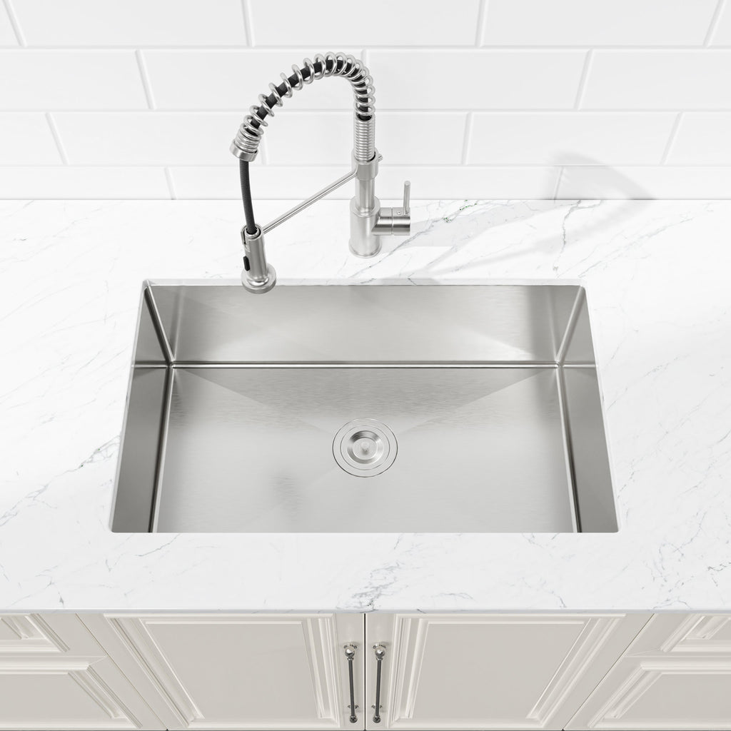Stainless Steel Kitchen Sink, 30"x19" Drop In Single Bowl