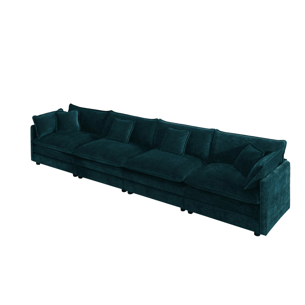 Free Combination Modular Sofa - 4 Seater Chenille Fabric