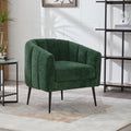 Modern Upholstered Chenille Barrel Accent Chair