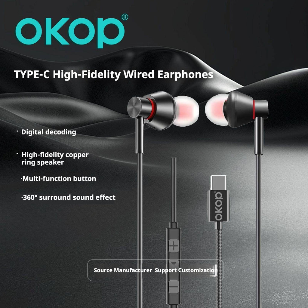 KP-237 Best-selling Wired In-Ear Headphones With In-Line Controls USB-C High Audio Quality Zero Latency Compatible With Appl Android In Stock