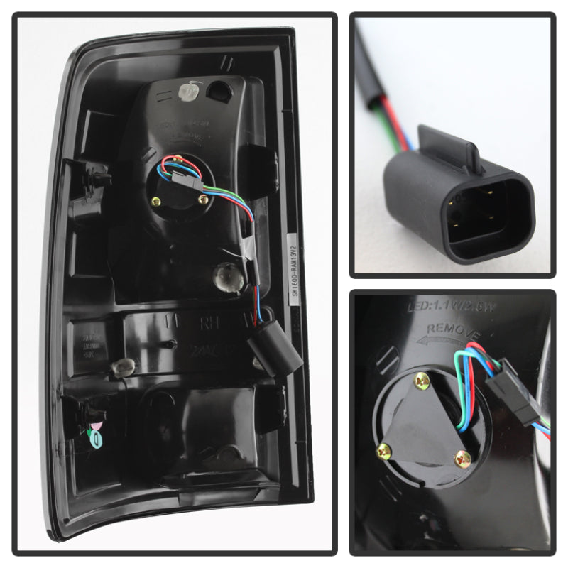 Spyder Dodge Ram 1500 13-14/Ram 2500 13-14 LED Tail Lights LED Model only - Blk ALT-YD-DRAM13-LED-BK 5077530