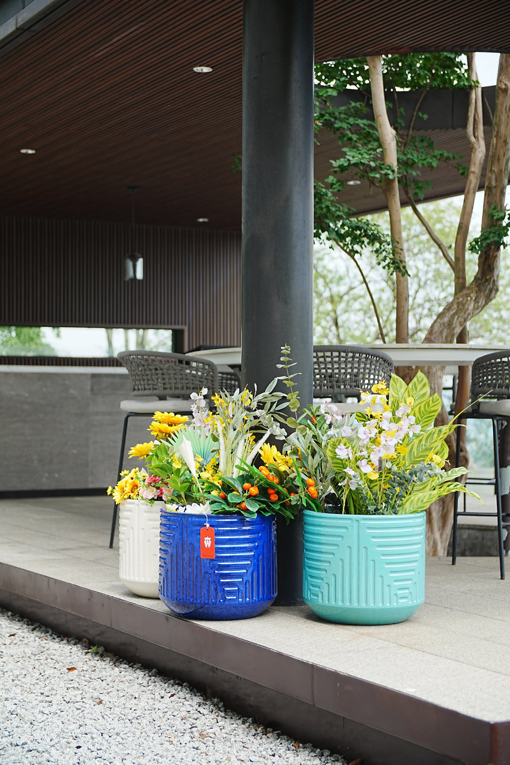 Handmade Ceramic Planter - 16 Inch Diameter