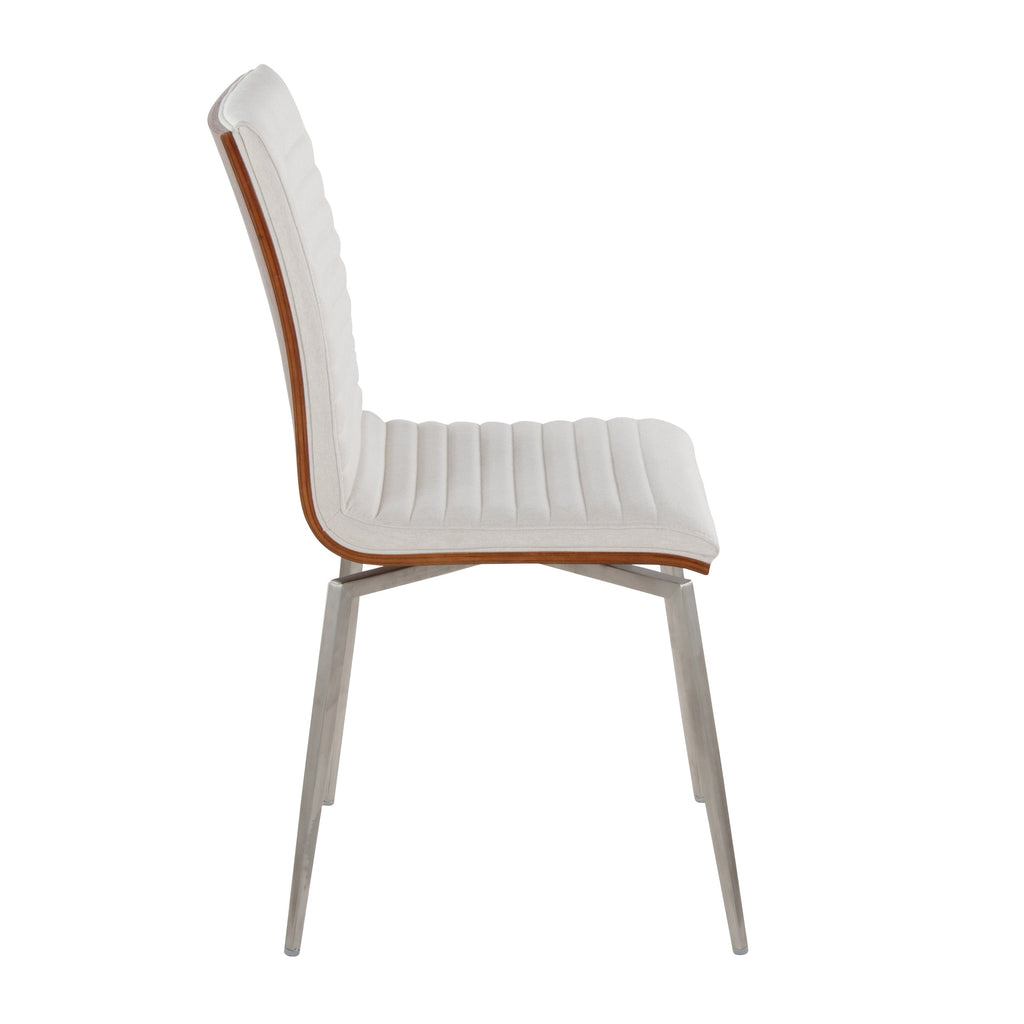 Contemporary Dining/Accent Chair with Swivel in Stainless Steel