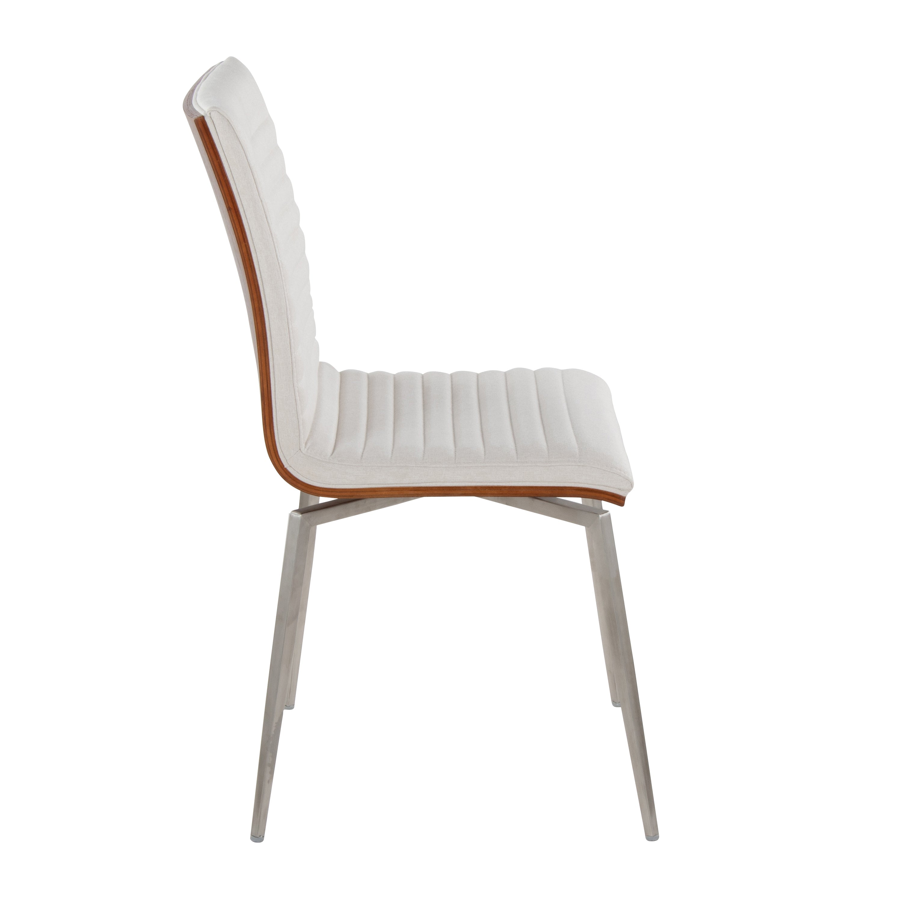 Contemporary Dining/Accent Chair with Swivel in Stainless Steel