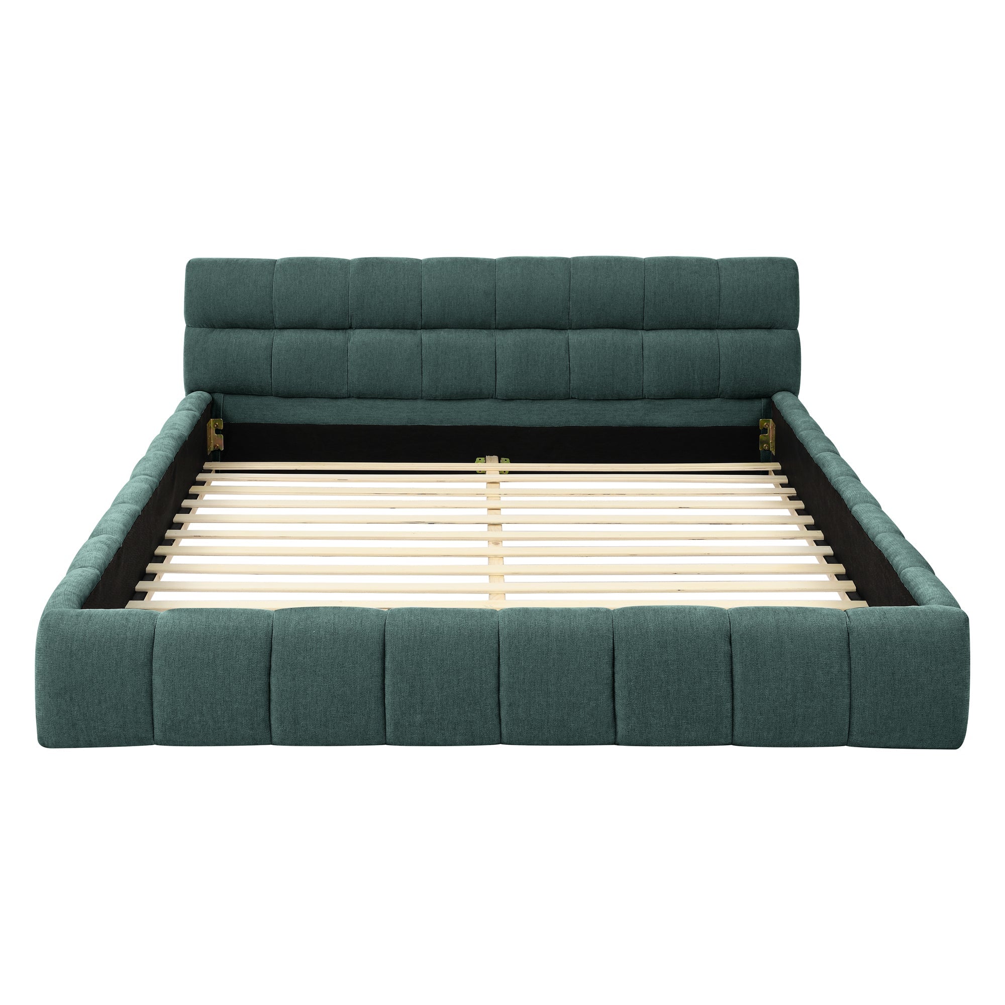 Queen Size Upholstered Bed Frame with Thick Fabric