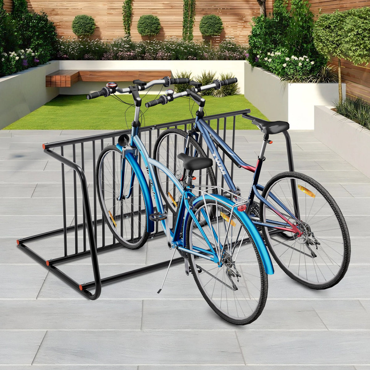 10-Bike Floor Bike Rack