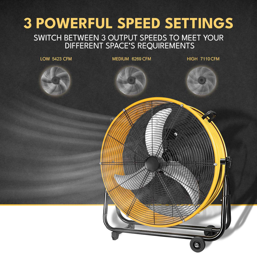 30 In. 3 Speed Drum Fan