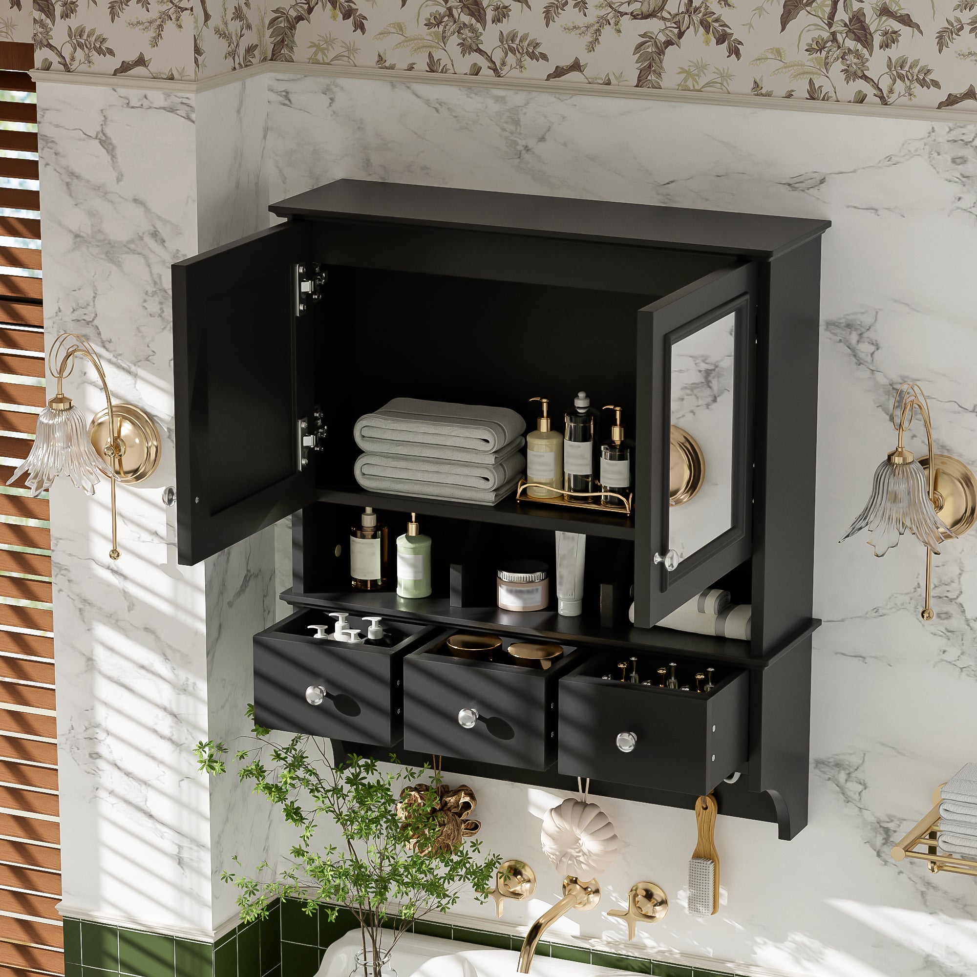 4-In-1 Bathroom Mirror Cabinet