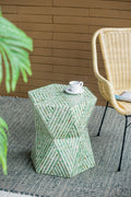 19" Tapered Green Pedestal Stool