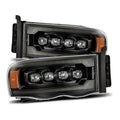 AlphaRex 02-05 Dodge Ram 1500 NOVA LED Proj Headlights Alpha Black w/Activ Light/Seq Signal 880566 *Discontinued