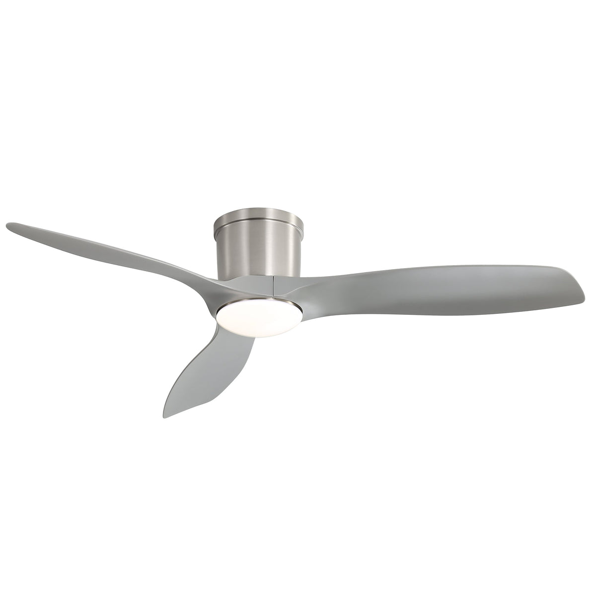52 Inch Flush Mount Ceiling Fan with Dimmable LED Light