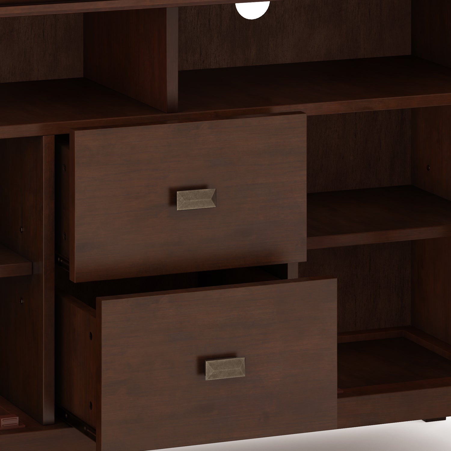 Artisan 48 Inch Wide Solid Wood TV Stand in Russet