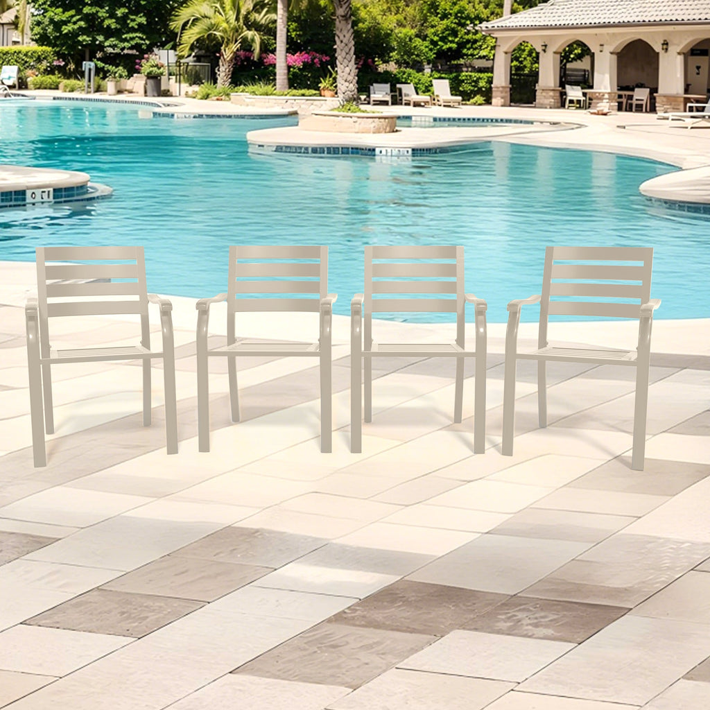 VRSHWO Iron Terrace Dining Chairs, a Set of 2