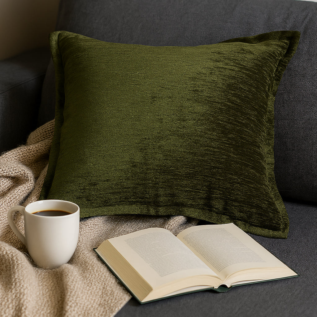 Homey COZY Velvet Throw Pillow – Deep Forest