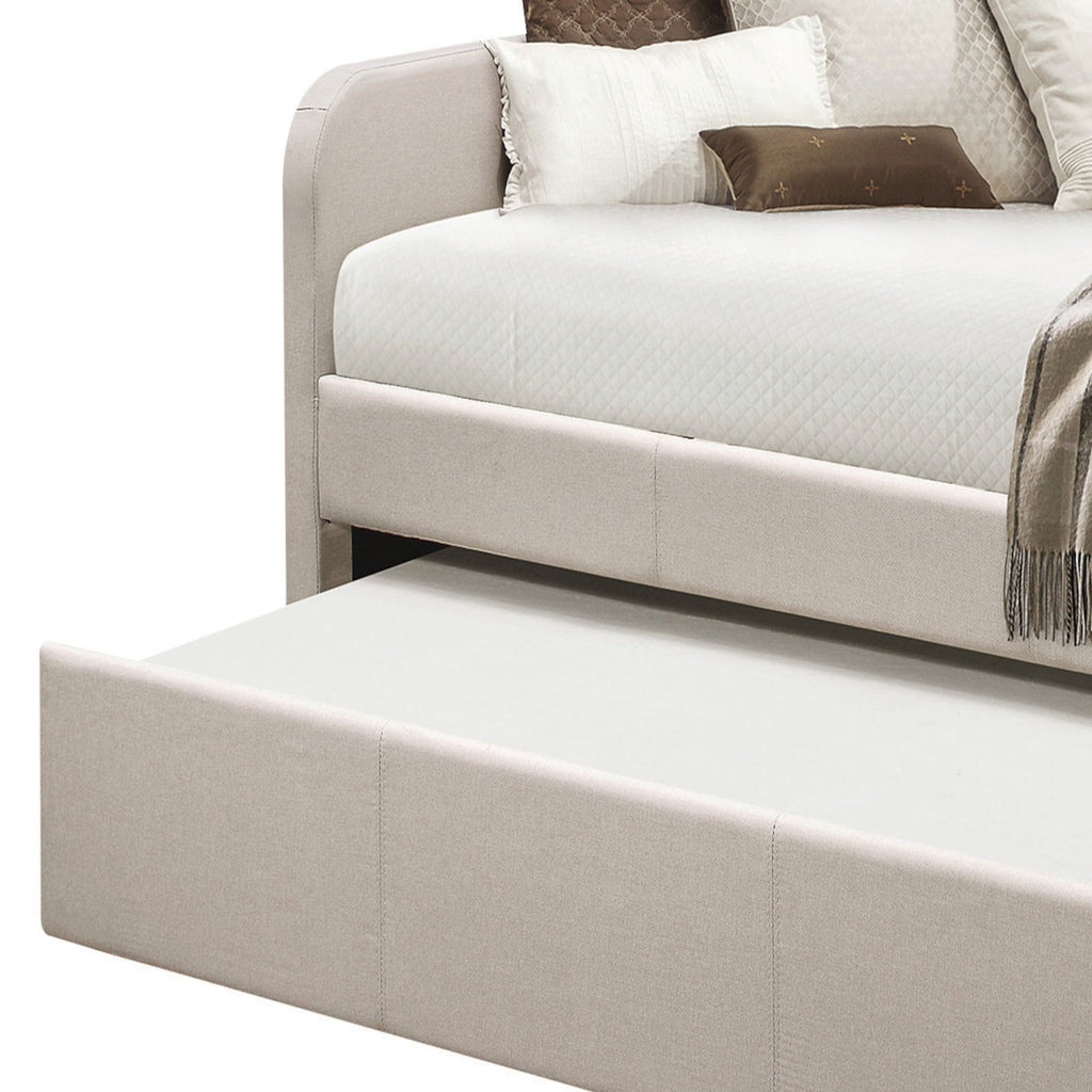 Jagger Fog Fabric Daybed With Trundle (Twin)