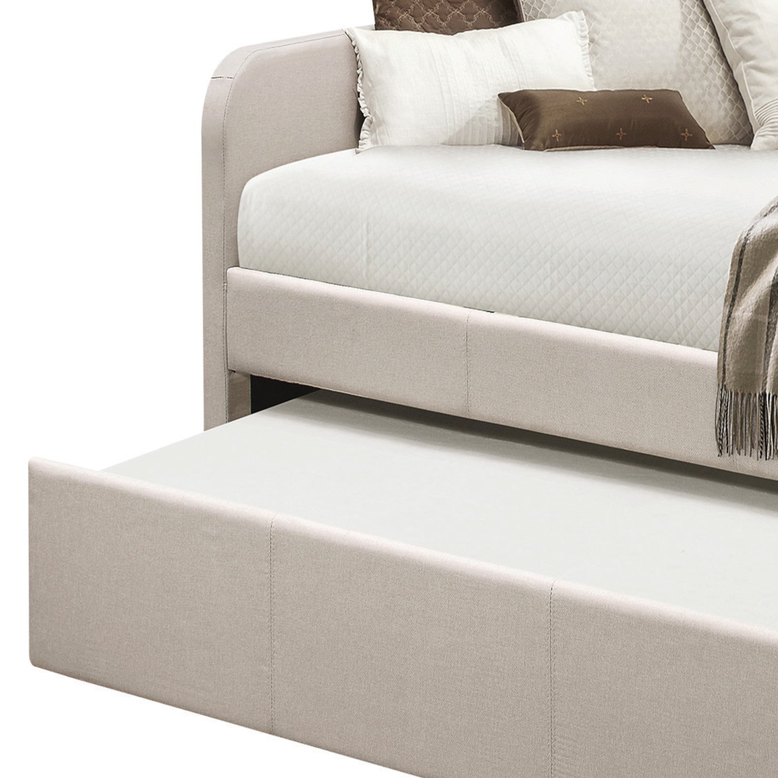 Jagger Fog Fabric Daybed With Trundle (Twin)