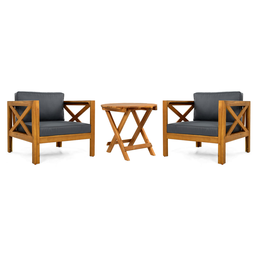 Patio Conversation Set, Outdoor Wood Conversation Seat