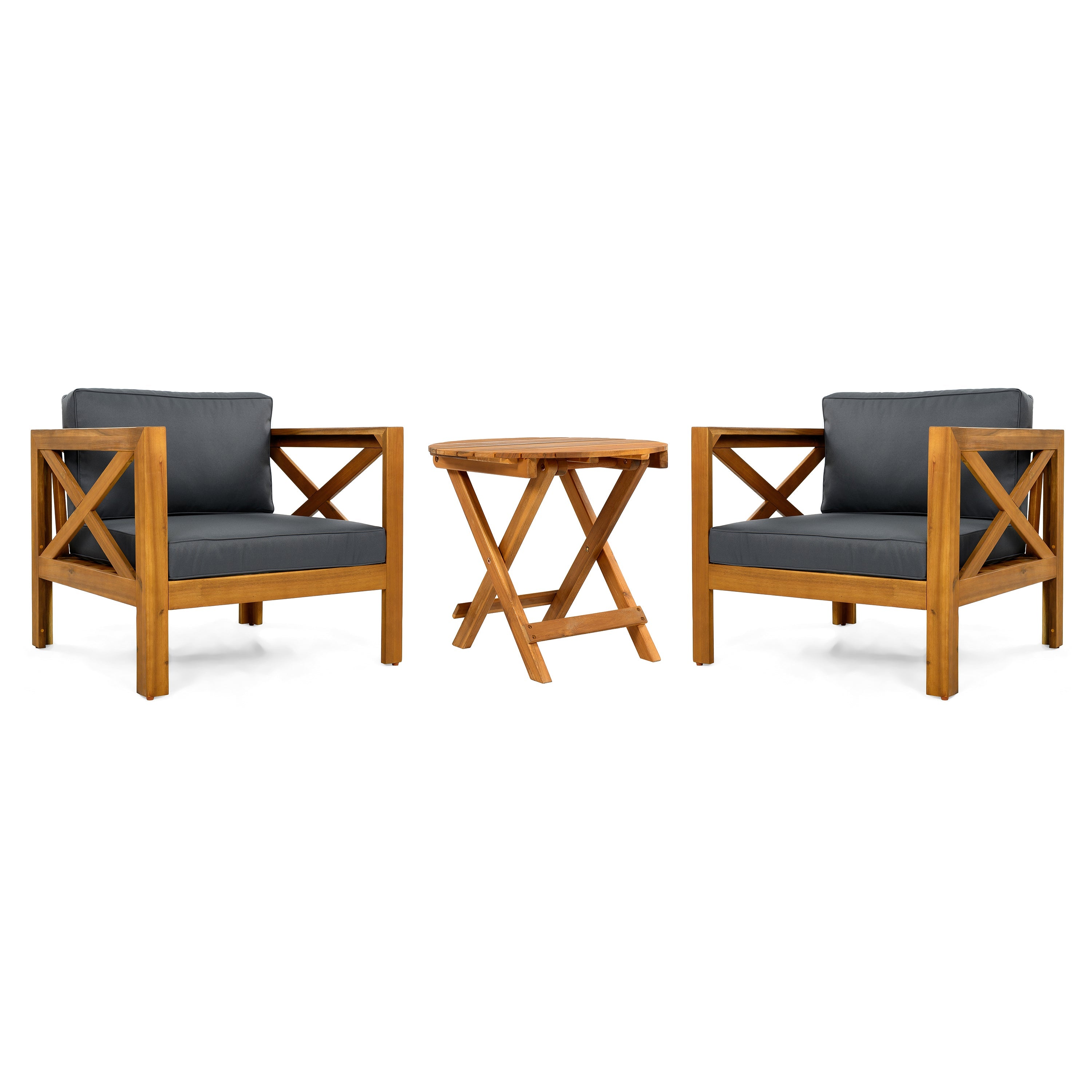 Patio Conversation Set, Outdoor Wood Conversation Seat