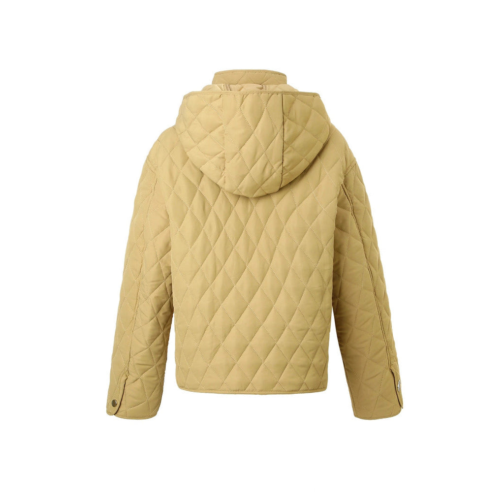 Womens Short, Detachable-hooded Padded Coat