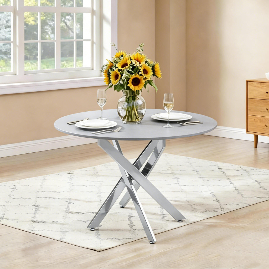 Modern Round Glass Dining Table