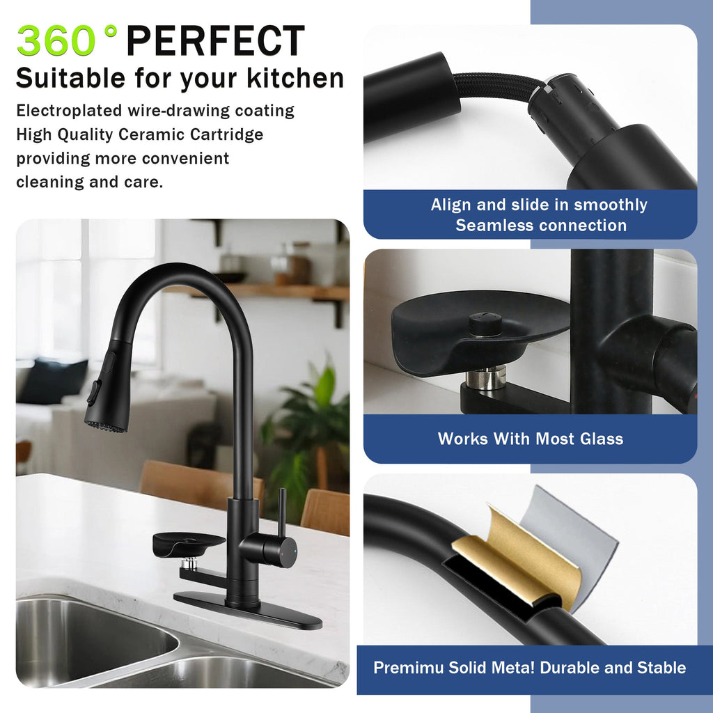 3-in-1 Kitchen Faucet with LED Temperature Display
