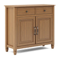Connaught Solid Wood Entryway Storage Cabinet in Light Golden