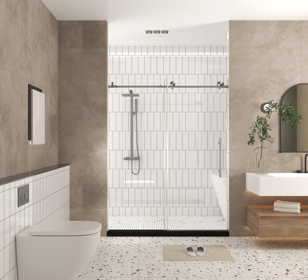 Frameless Shower Door 56-60"W x 76"H