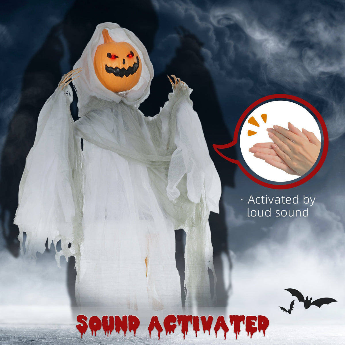 Outdoor Halloween Hanging Pumpkin Ghost