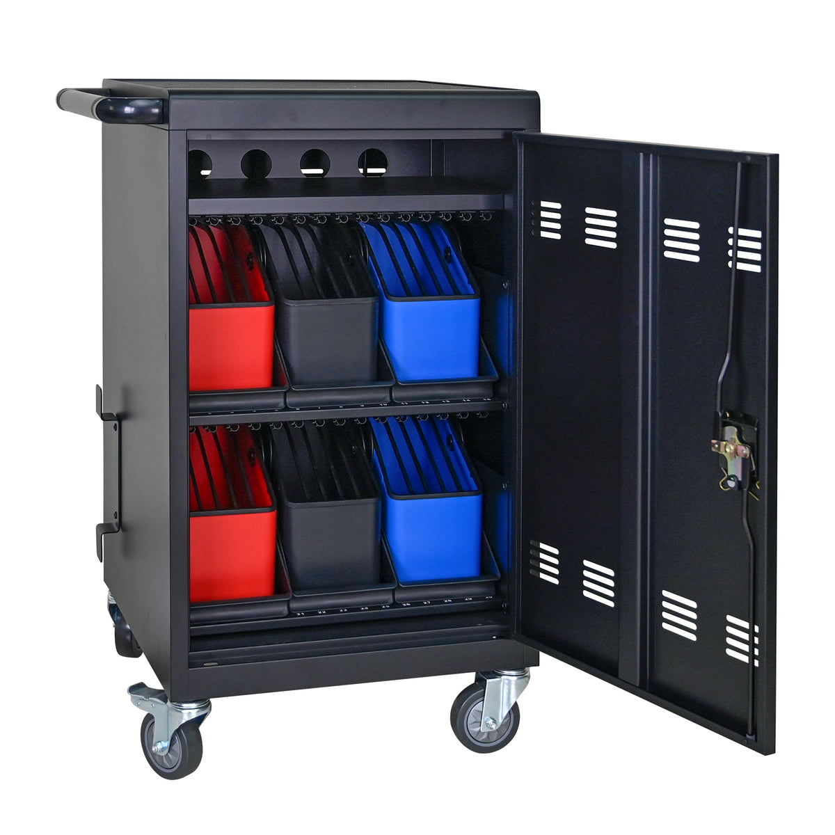 Tablet Laptop Device Basket for Mobile Charging Trolley - Black