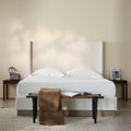 Hosford Upholstered Wingback Bed - California King - Oat Boucle