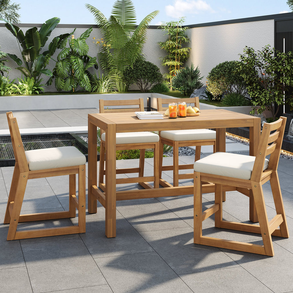 TREXM 5-Piece Rustic Patio Bar Set