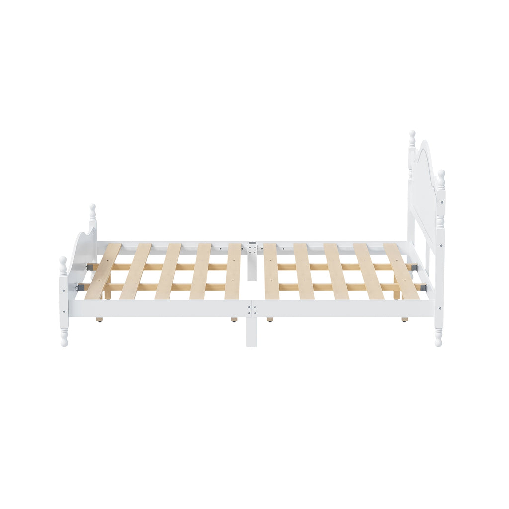 Retro Style King Bed Frame with Headboard