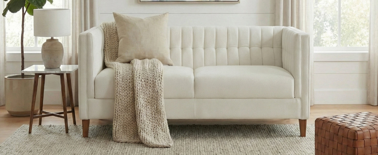 Modern 3-Seater Sofa 76" Upholstered Couch