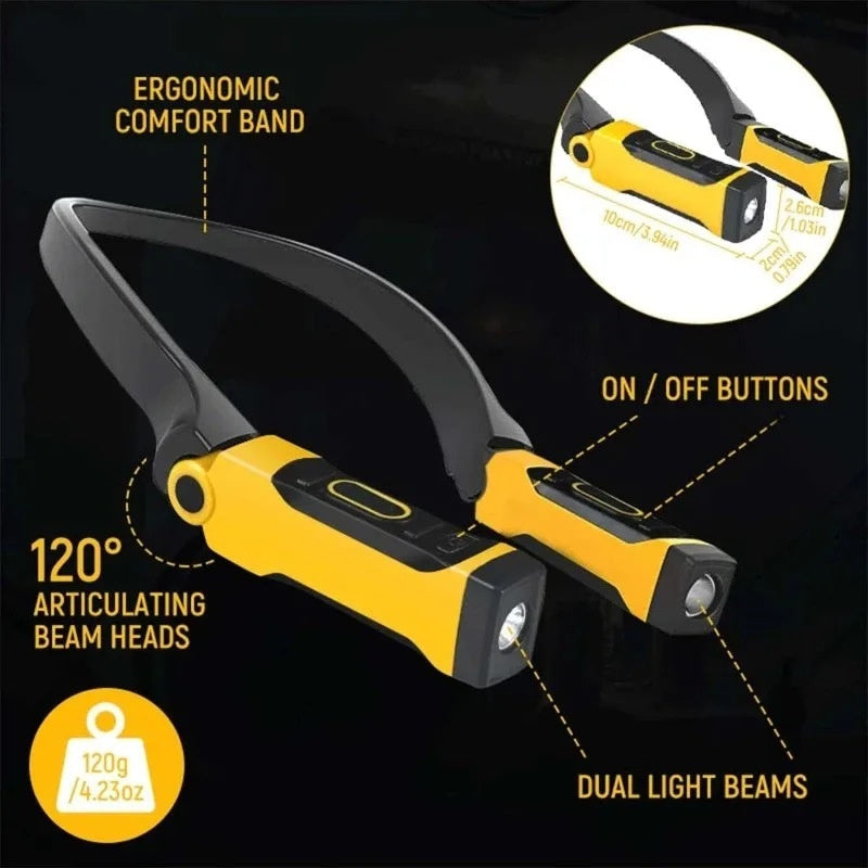 LED Neck-mounted Light For Reading And Studyinghands-free Flashlight