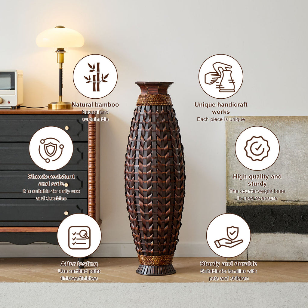Handwoven Bamboo Vase