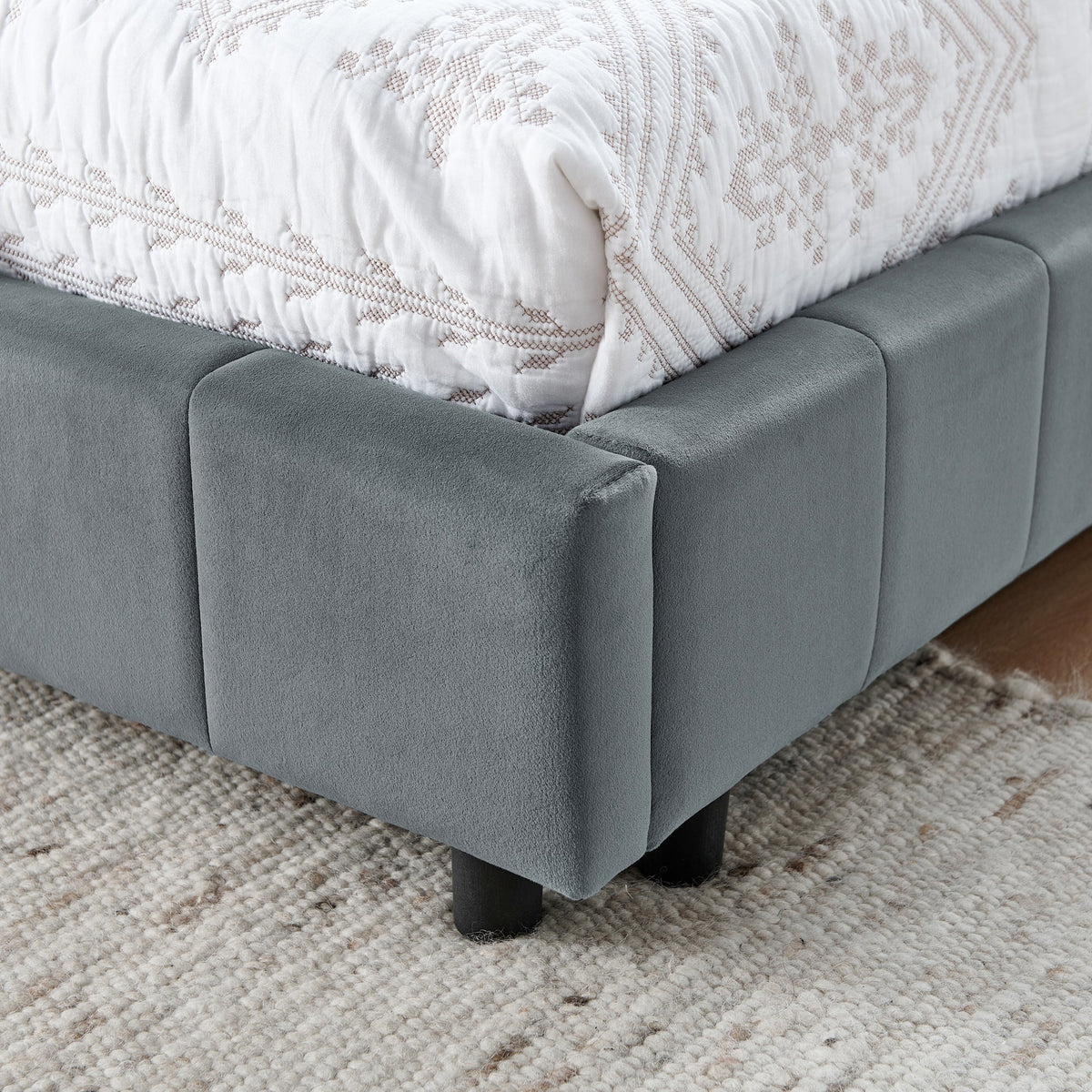 Full Size Upholstered Tufted Bed Frame