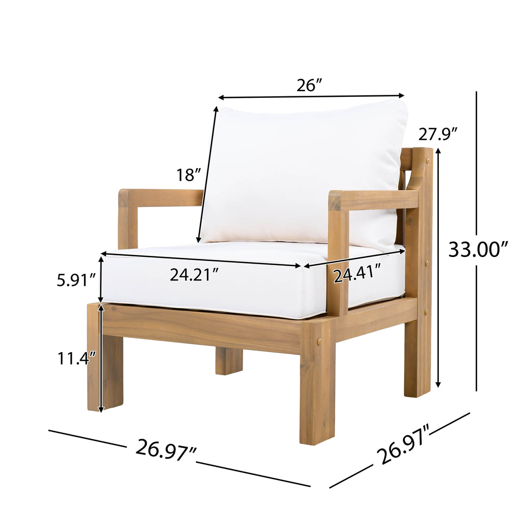 Outdoor Acacia Patio Chair (Set of 2)