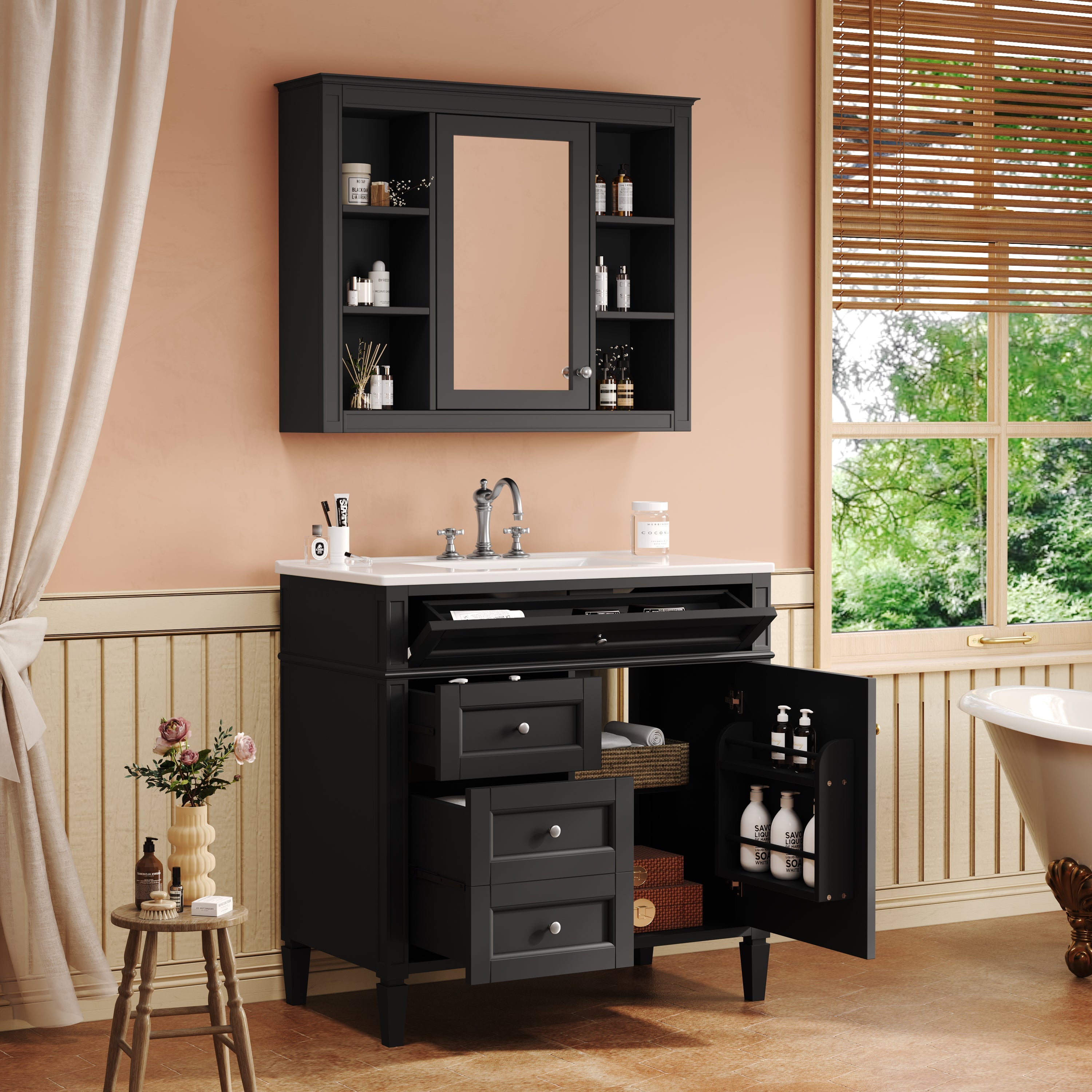 36'' Bathroom Vanity with Medicine Cabinet