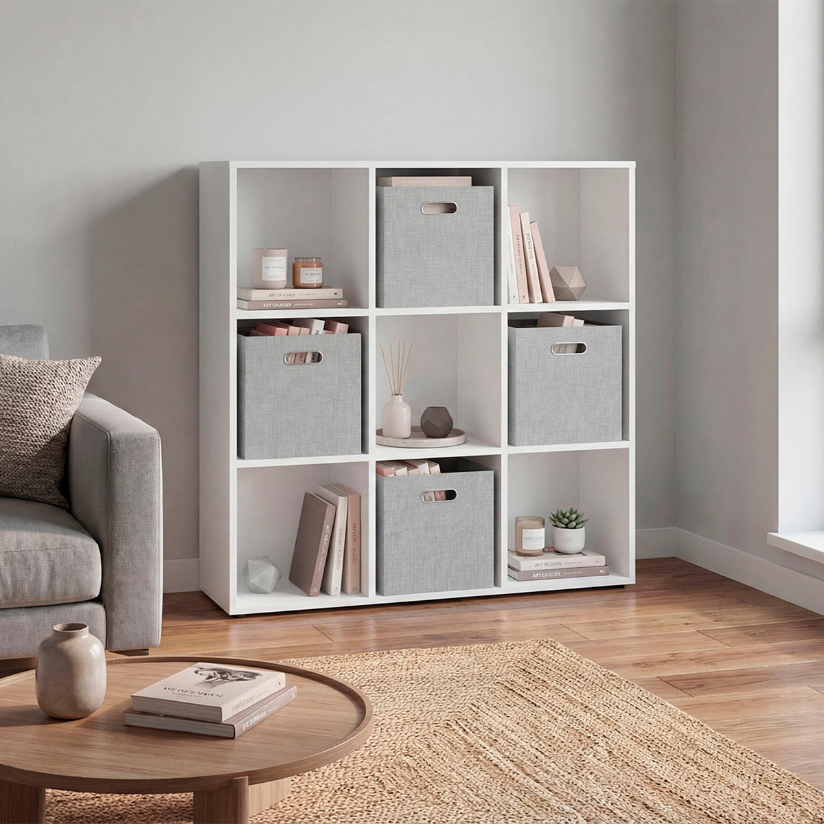 Lena 9-Cube Storage Organizer Bookcase