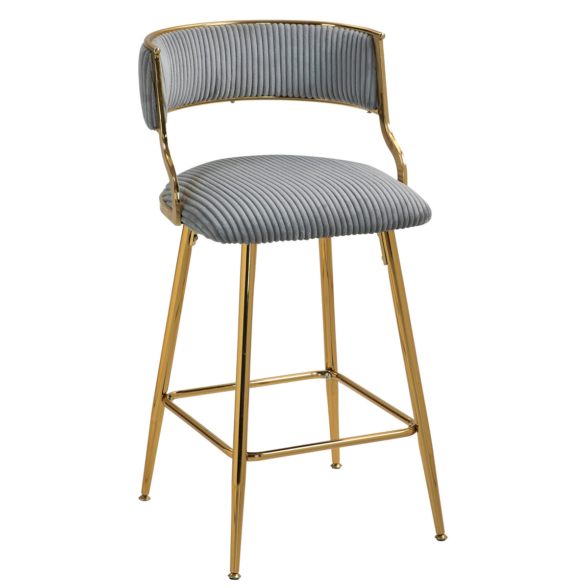 Set of 2, 26'' Counter Height Bar Stools - Grey