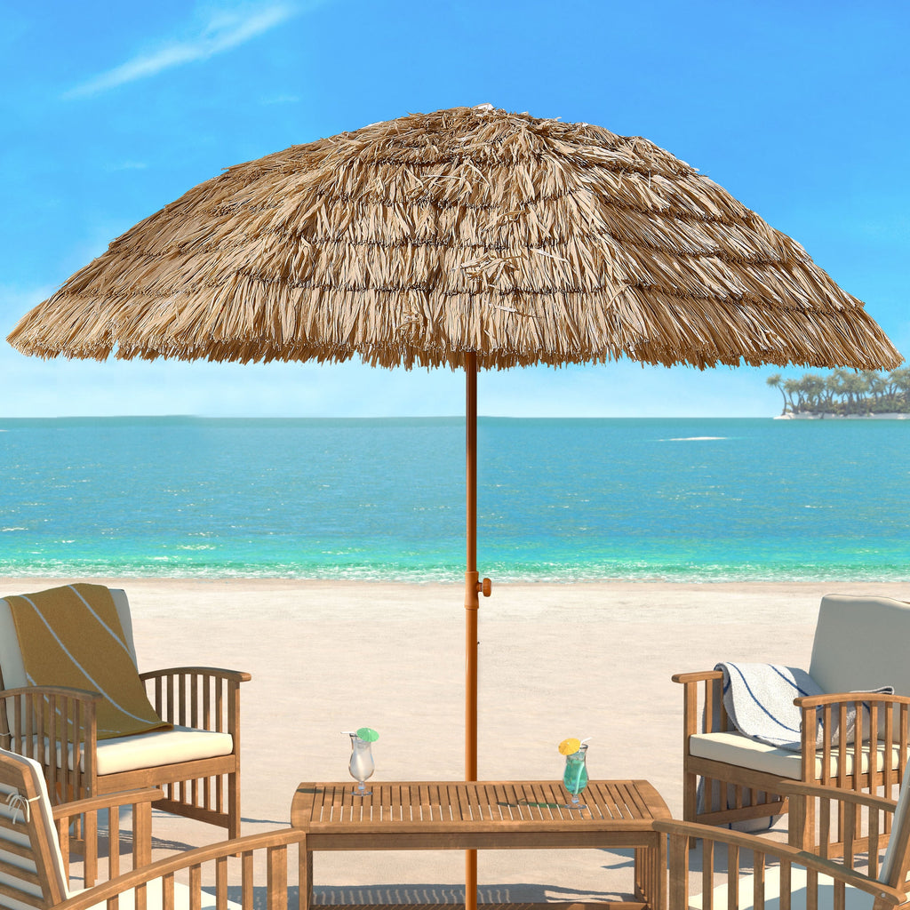 8' Thatch Patio Tiki Umbrella