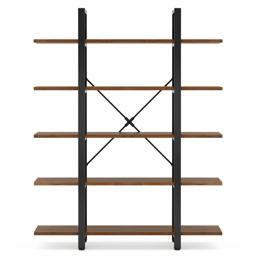 Vintage Industrial 5-Tier Bookshelf