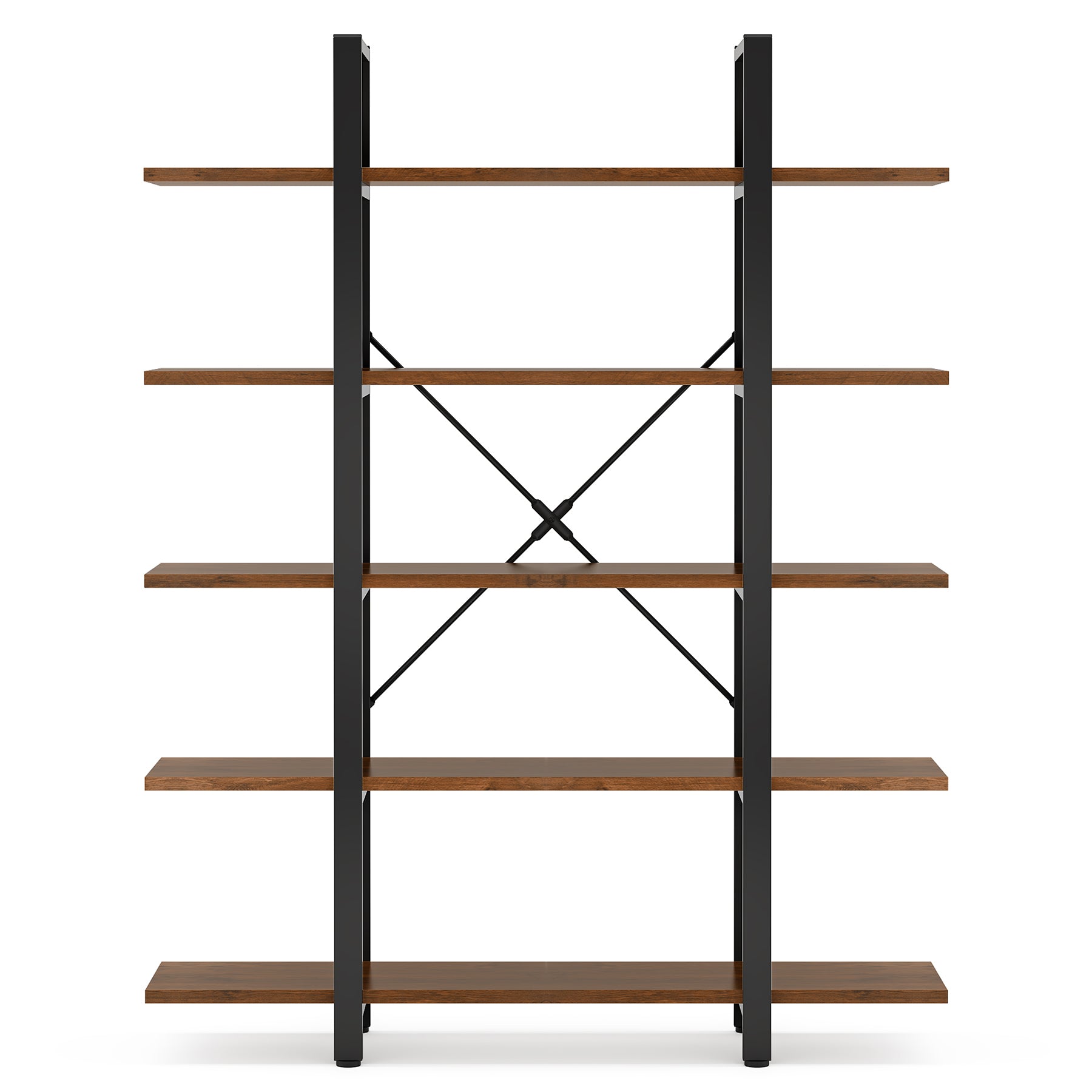 Vintage Industrial 5-Tier Bookshelf