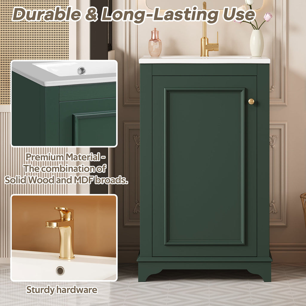 20-Inch Bathroom Vanity with Ceramic Sink