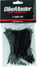 BikeMaster 4in Cable Ties (Pack of 100) - Black 151672