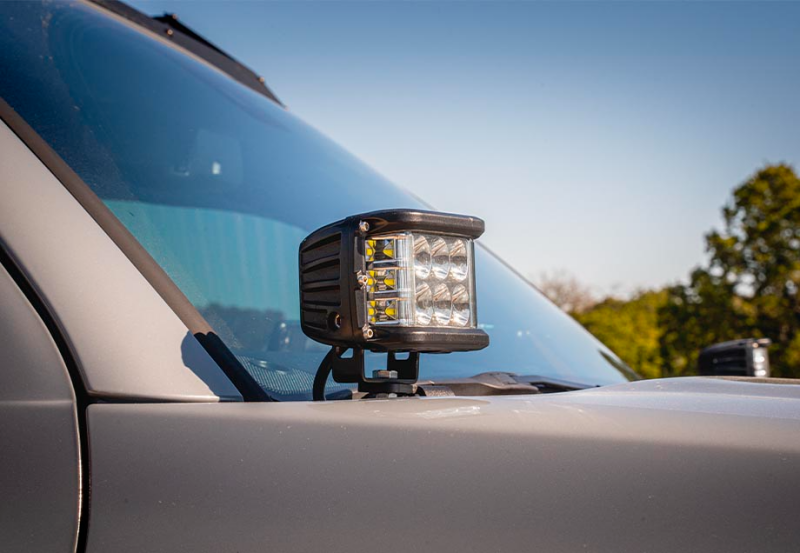Cali Raised LED Cali Raised 10-24 Toyota 4Runner Low Profile Led Ditch Light Brackets Kit - Brackets W/ 3X2 18W Led CR2493